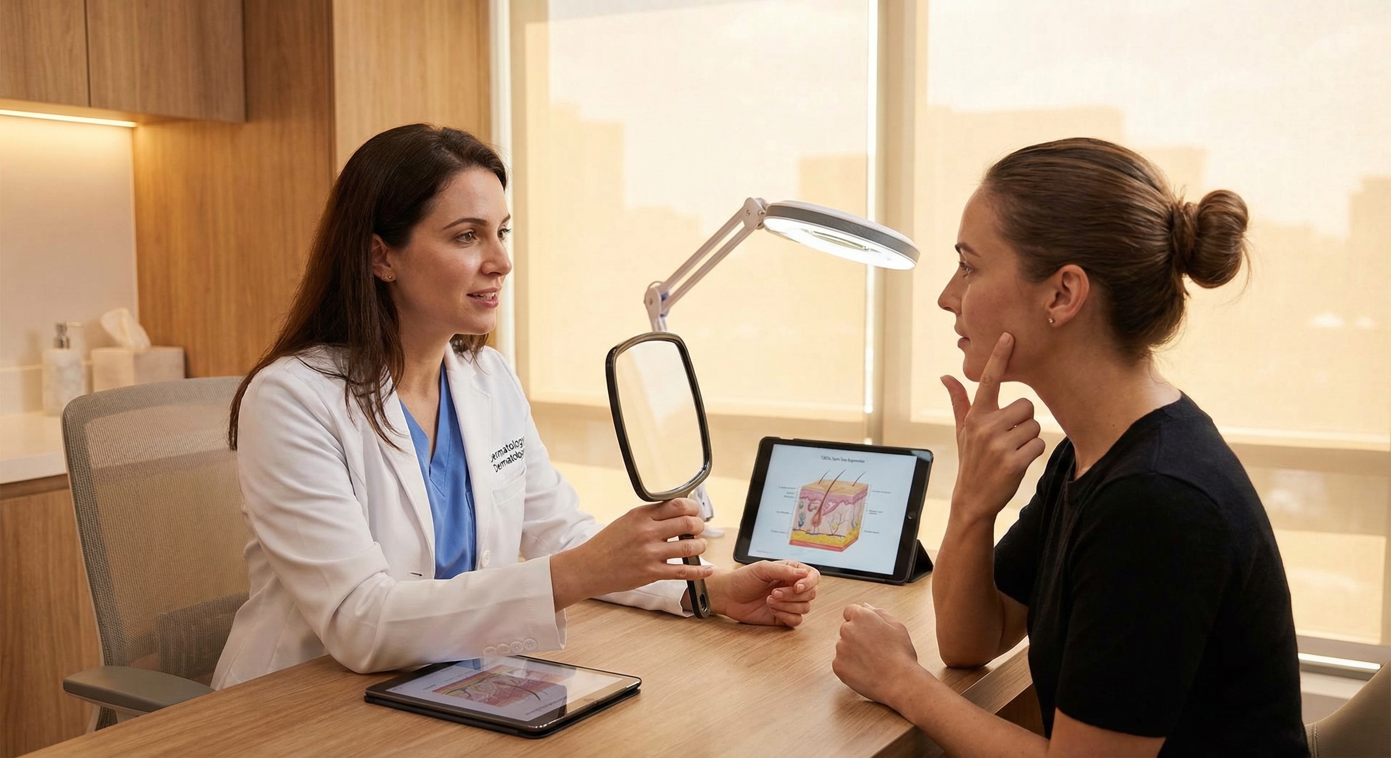 Doctor consulting with patient