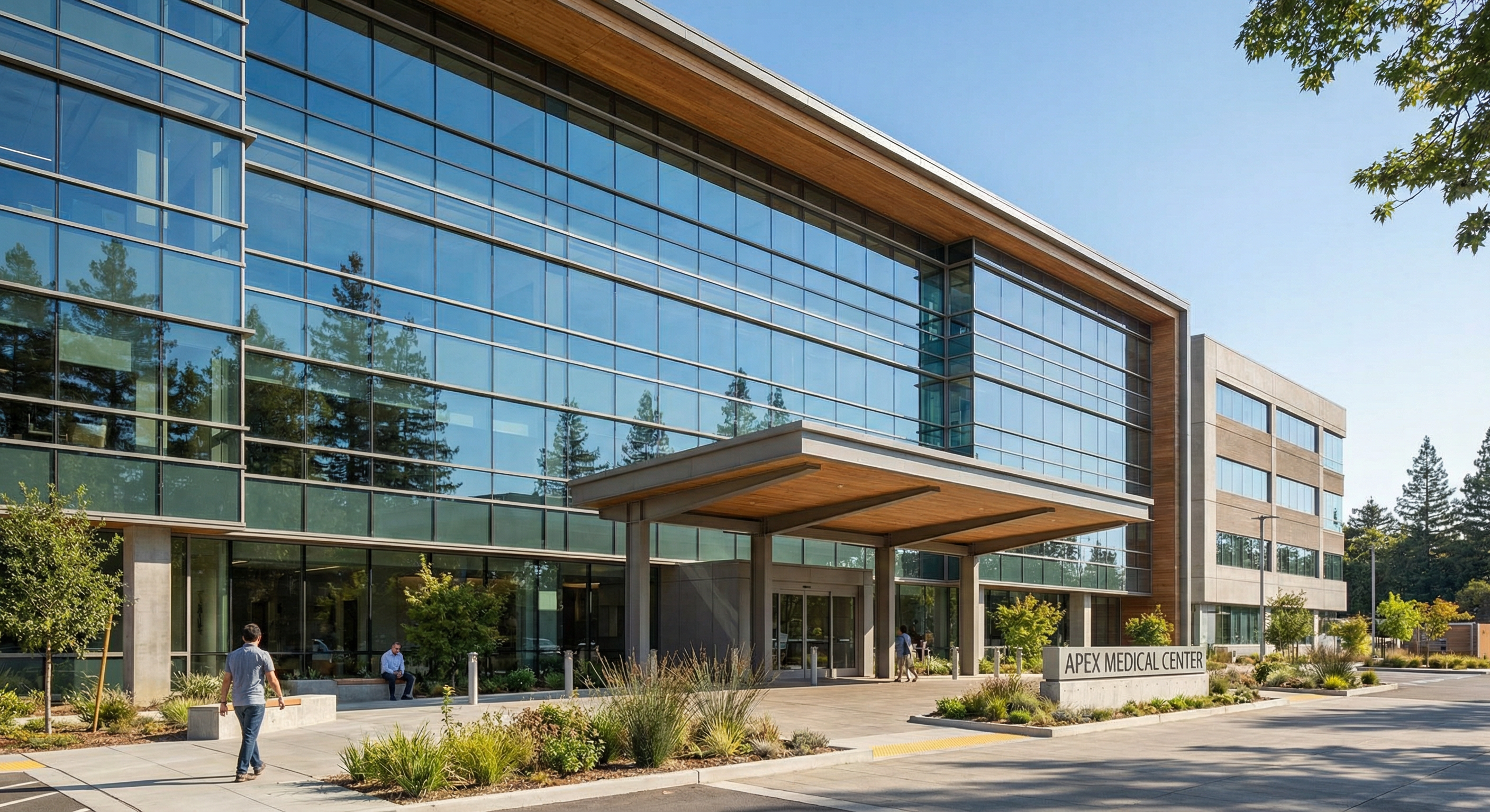 Modern medical building exterior